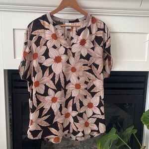 CAbi Floral Blouse Excellent Condition
